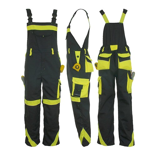 Vis grey yellow bib brace - bib,