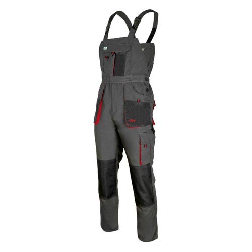 Red bib and - brace, overalls