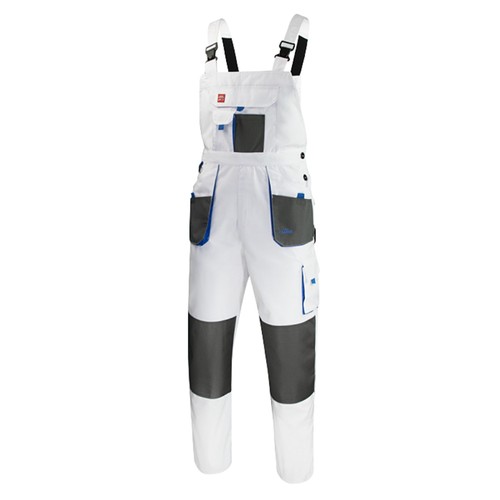 White bib and brace overalls - white,
