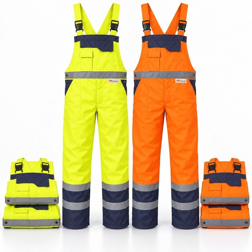 Vis waterproof bib brace - hi-vis,